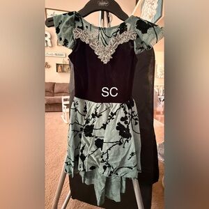 Elegant Black and Sage Lyrical/Ballet Costume